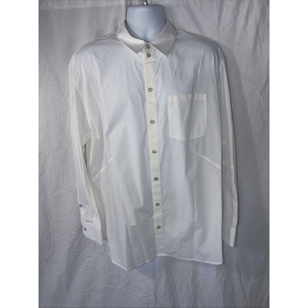 Helmut Lang Oversized White Poplin Dress Shirt Men’s Size Medium New With Tags